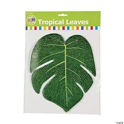 Fun Express Party Supplies Polyester Tropical Leaves 8″ (12 count)