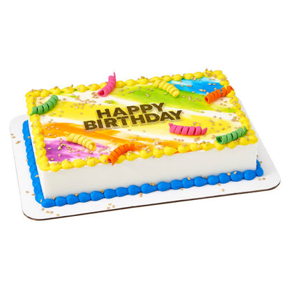 Gold Happy Birthday Layon by DecoPac from Instaballoons