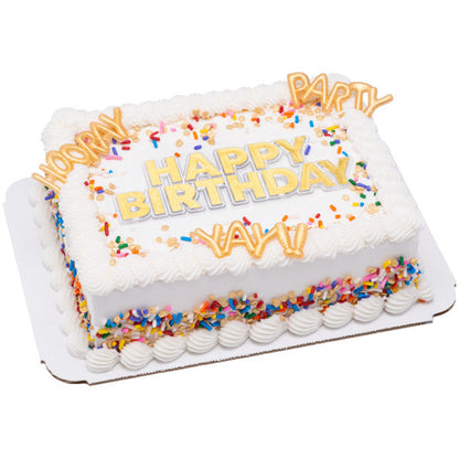 Gold Happy Birthday Layon by DecoPac from Instaballoons