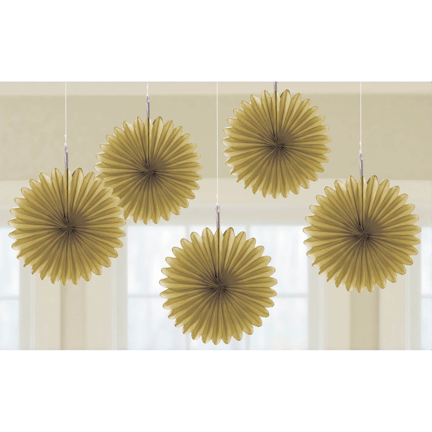 Gold Mini Fan Deco by Amscan from Instaballoons