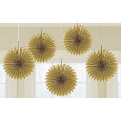 Gold Mini Fan Deco by Amscan from Instaballoons