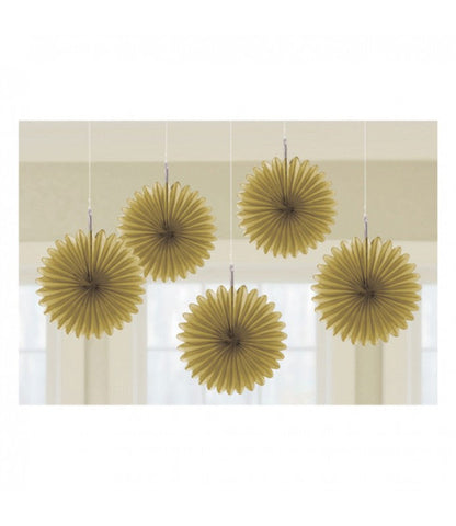 Gold Mini Fan Deco by Amscan from Instaballoons