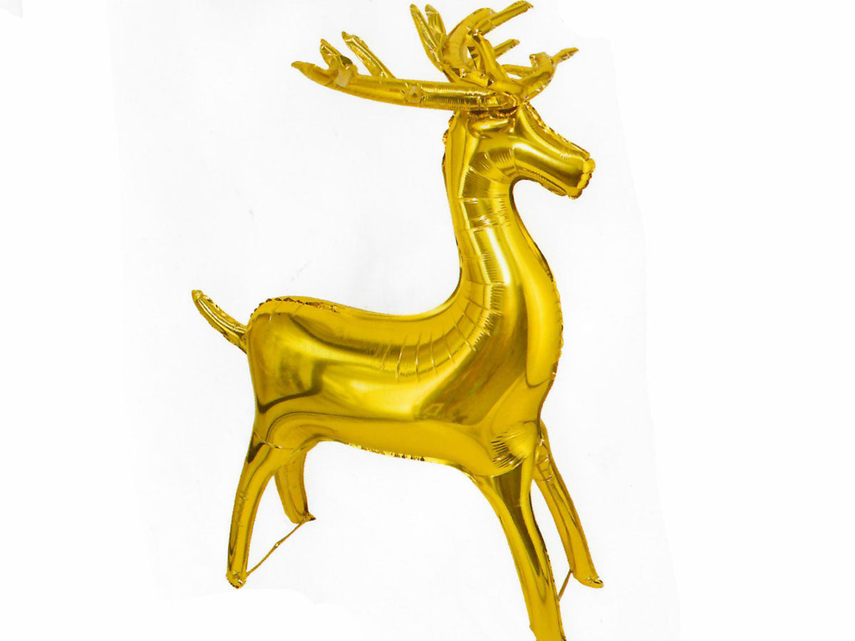 Gold Reindeer 49″ Foil Balloon by Imported from Instaballoons