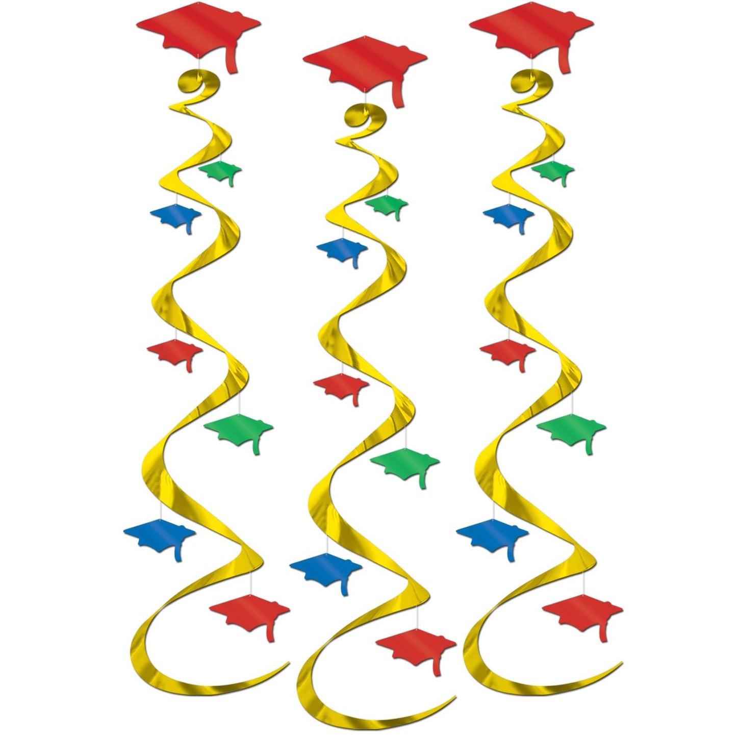 Grad Cap Whirls by Beistle from Instaballoons