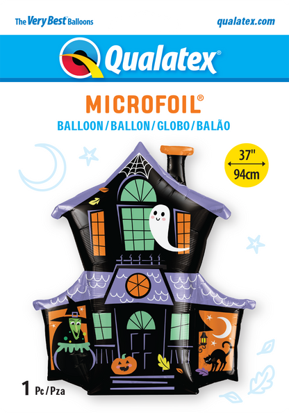 Halloween Haunted House 37″ Foil Balloon by Qualatex from Instaballoons