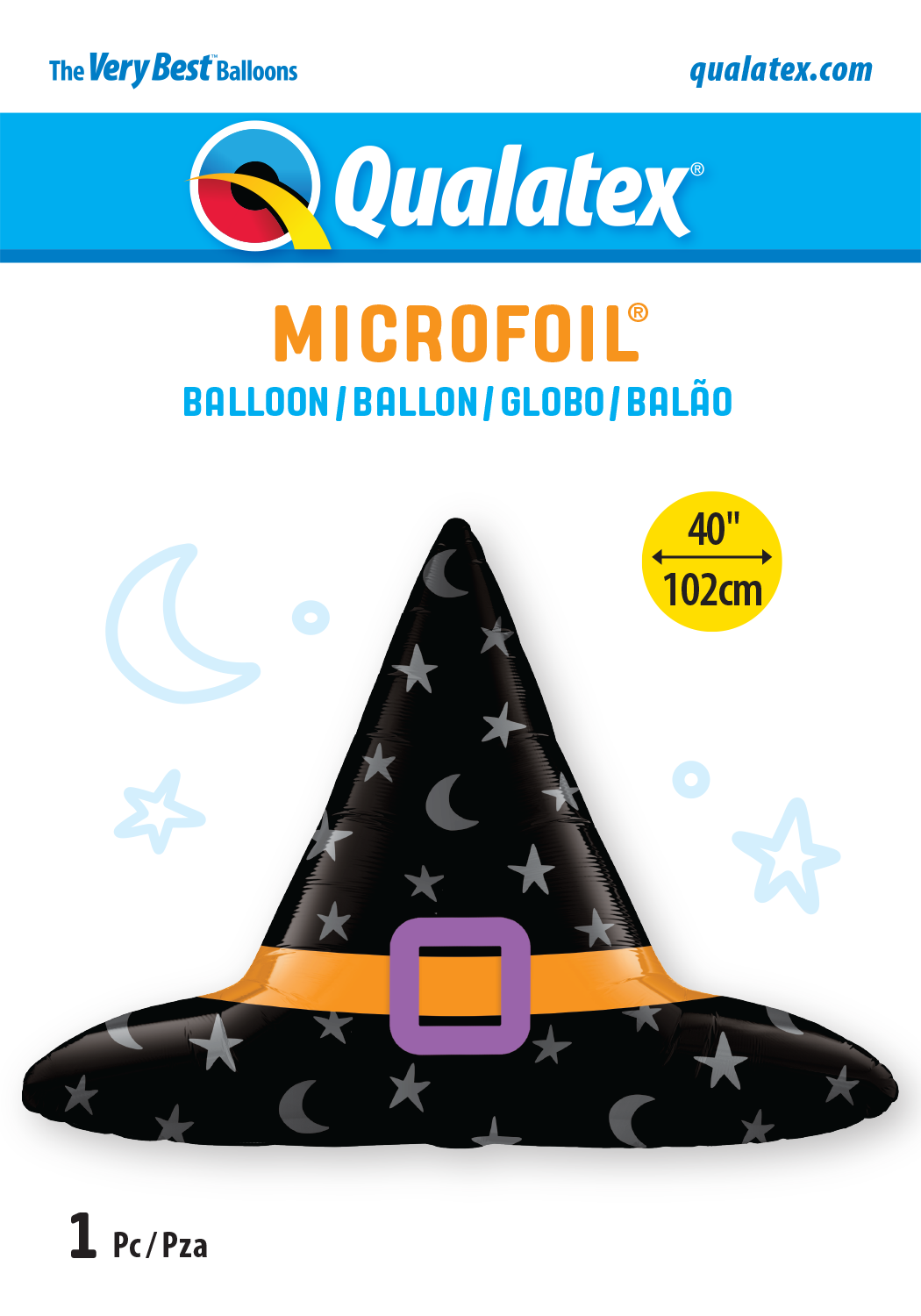 Halloween Witch's Hat 40″ Foil Balloon by Qualatex from Instaballoons