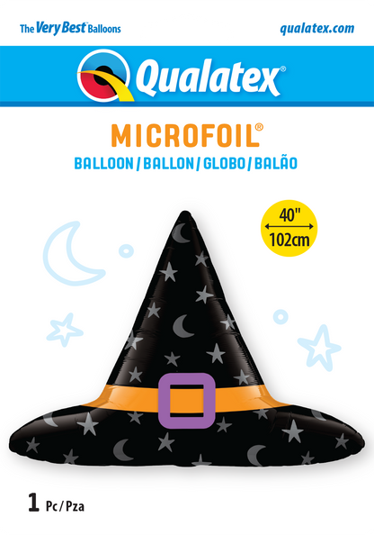 Halloween Witch's Hat 40″ Foil Balloon by Qualatex from Instaballoons
