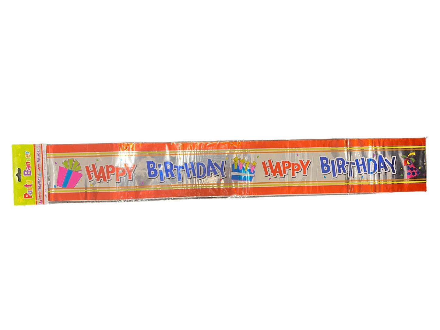 Happy Bday Foil Banner by Betallic from Instaballoons