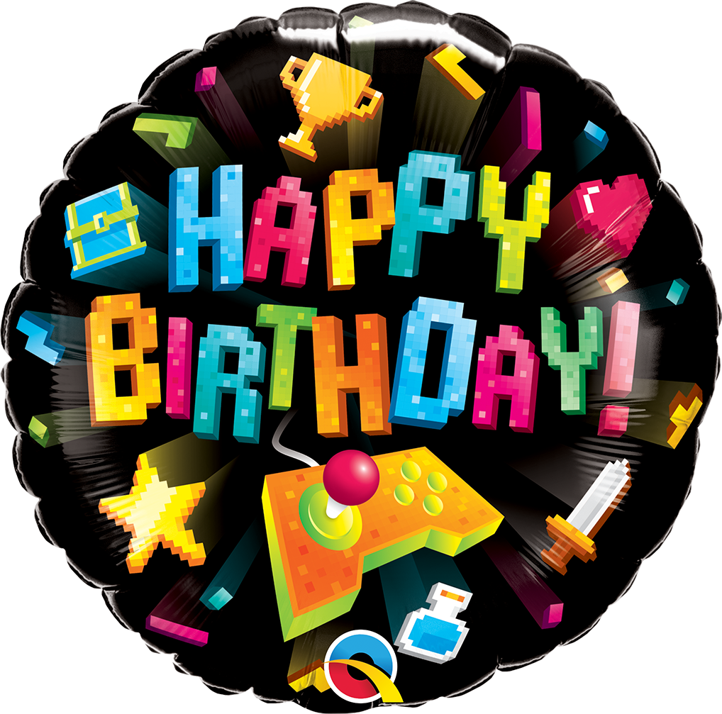 Happy Birthday Video Gaming 18″ Foil Balloon by Qualatex from Instaballoons