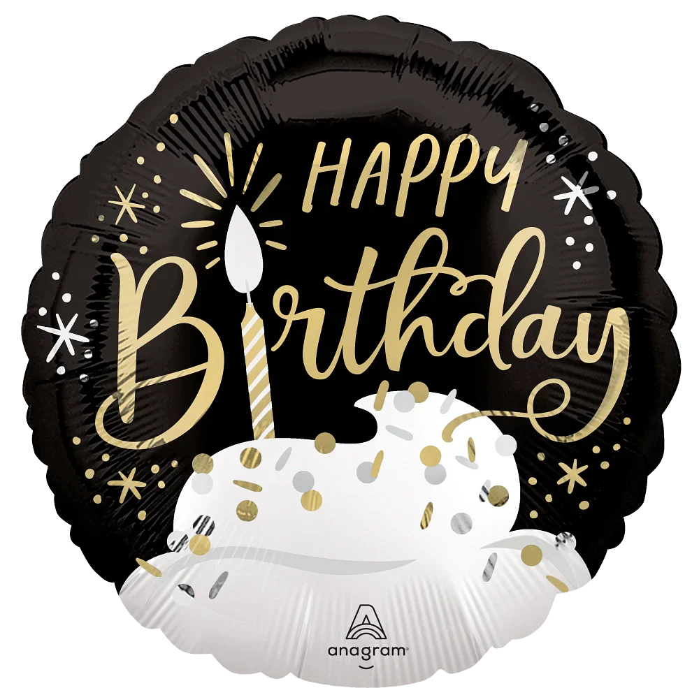 Happy Birthday Wishes Cupcake 18″ Foil Balloon by Anagram from Instaballoons