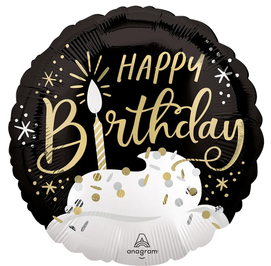 Happy Birthday Wishes Cupcake 18″ Foil Balloon by Anagram from Instaballoons