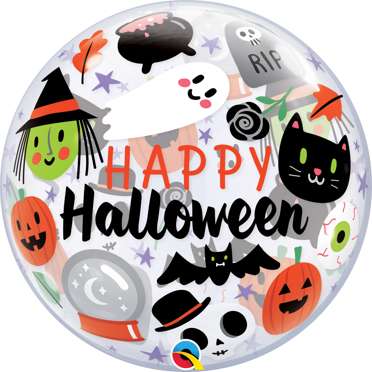 Happy Halloween Everything 22″ Bubble Balloon by Qualatex from Instaballoons