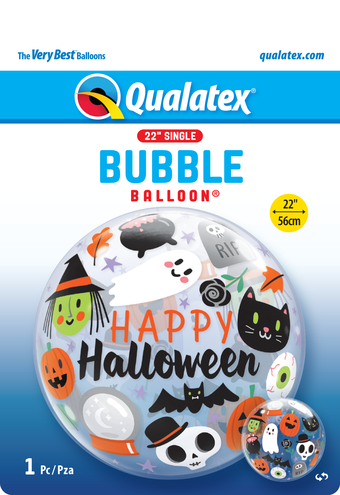 Happy Halloween Everything 22″ Bubble Balloon by Qualatex from Instaballoons