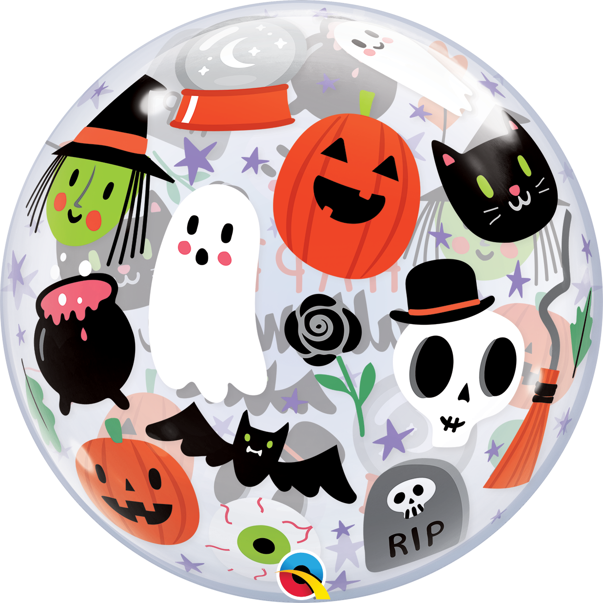 Happy Halloween Everything 22″ Bubble Balloon by Qualatex from Instaballoons