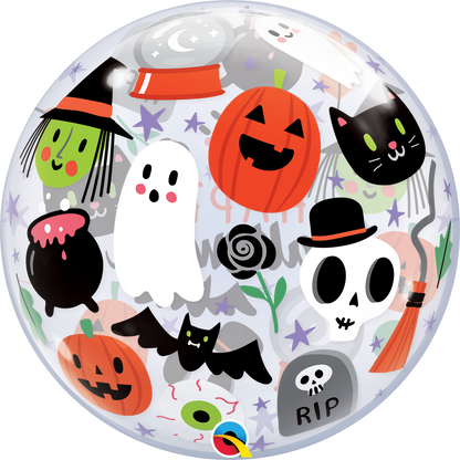 Happy Halloween Everything 22″ Bubble Balloon by Qualatex from Instaballoons