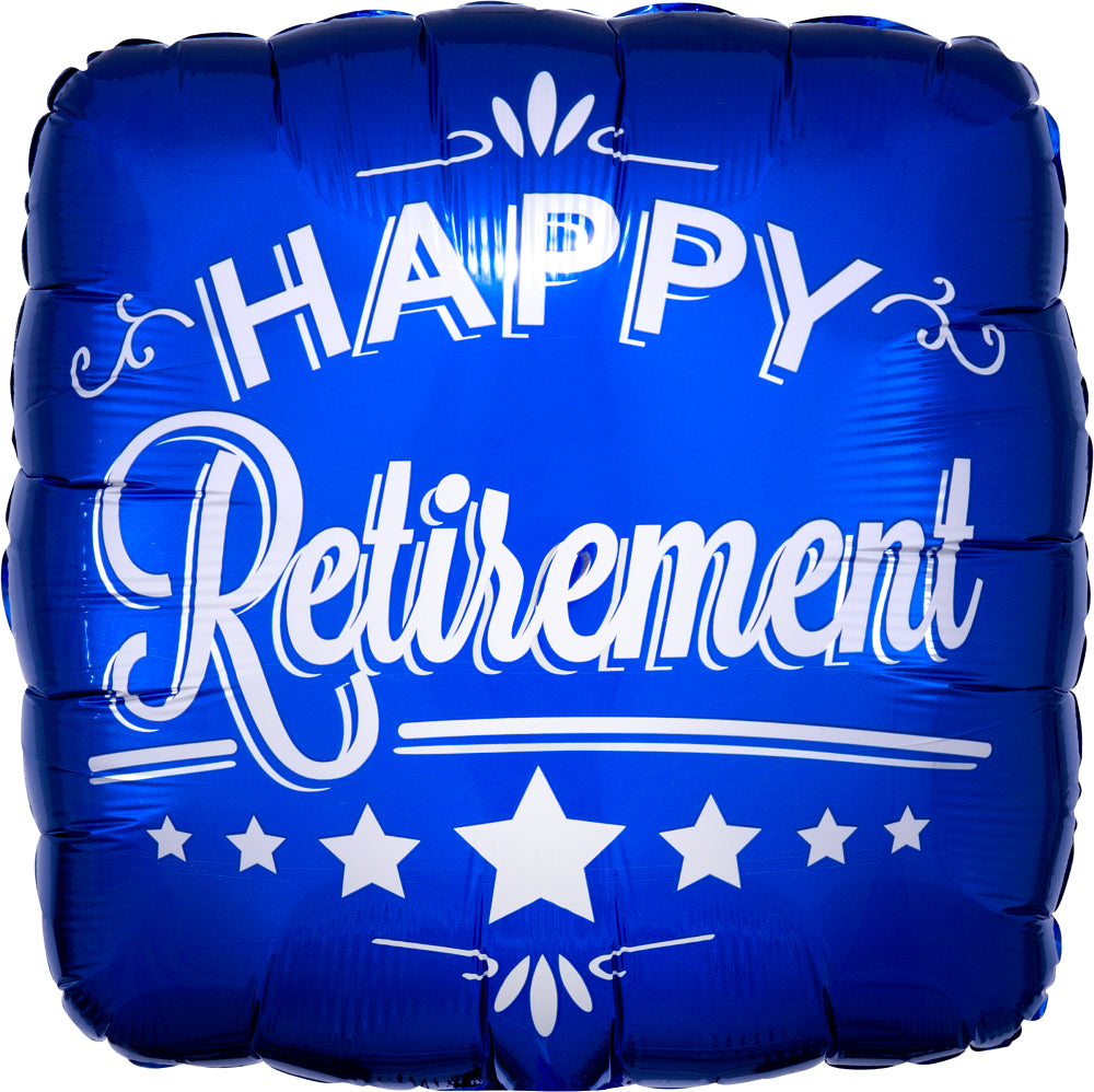 Happy Retirement Blue 18″ Foil Balloon by Anagram from Instaballoons