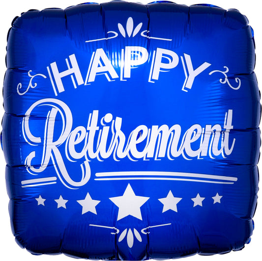 Happy Retirement Blue 18″ Foil Balloon by Anagram from Instaballoons
