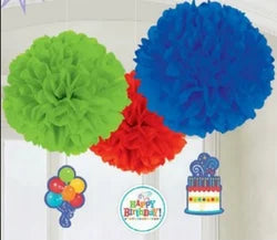 HBD Fluffy Deco Dangler by Amscan from Instaballoons