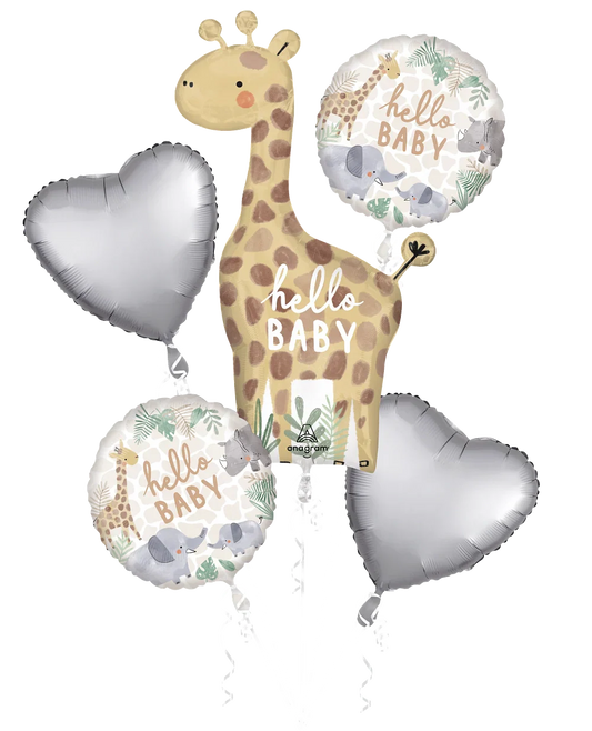 Hello Baby Jungle Baby Foil Balloon by Anagram from Instaballoons
