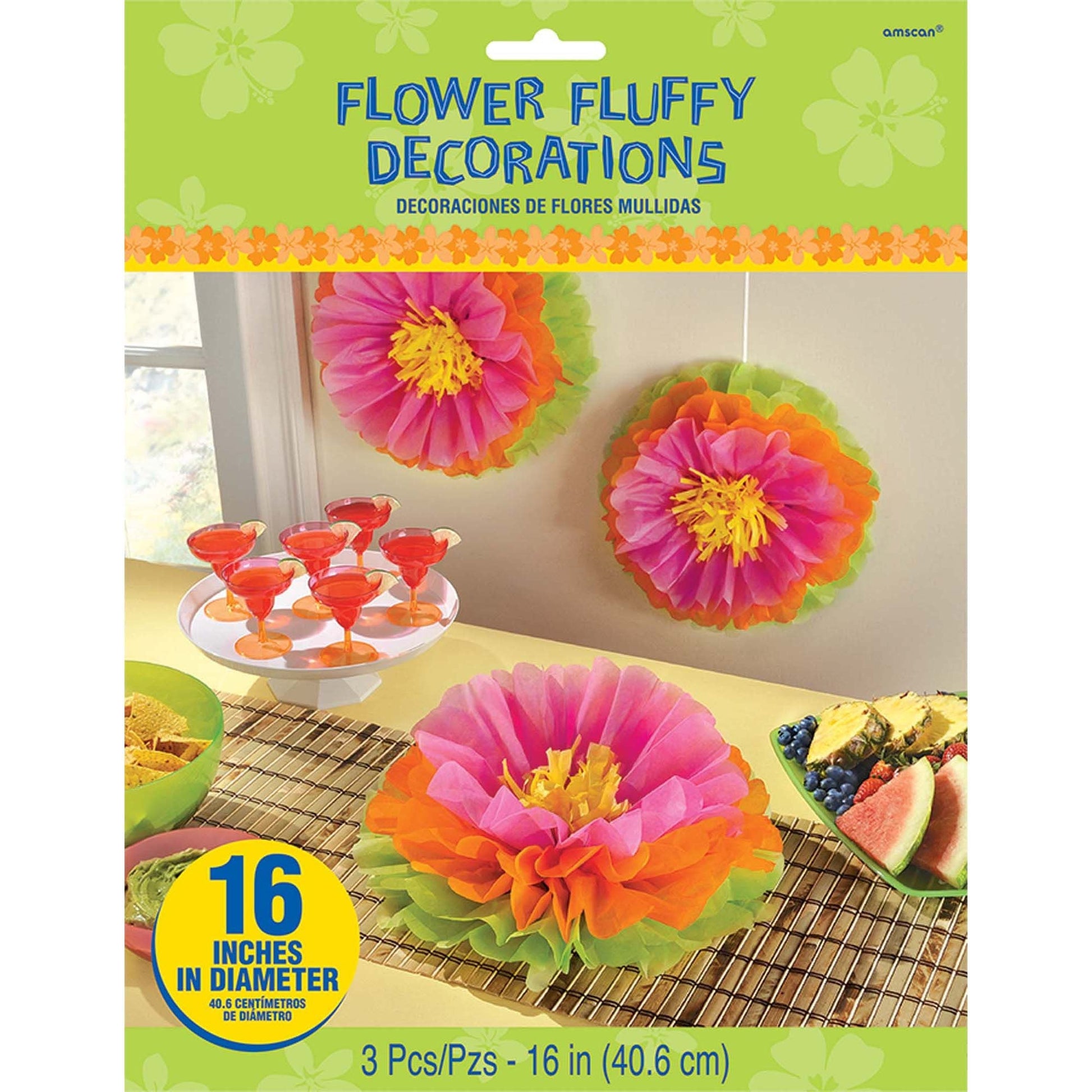Hibiscus Fluffy Flower Decoration Kit by Amscan from Instaballoons