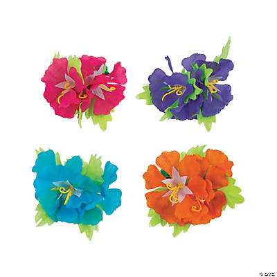 Hibiscus Hair Clip Assorted 3″ by Fun Express from Instaballoons