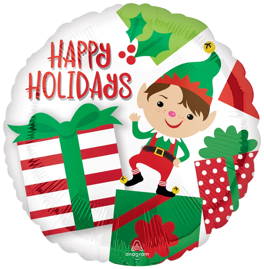 Holidays Adorable Christmas Elf 18″ Foil Balloon by Anagram from Instaballoons