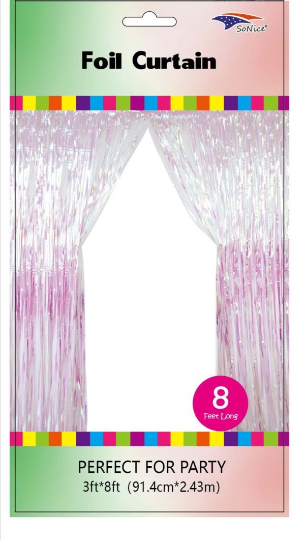 Holographic Fringe Metallic Foil Curtain by SoNice from Instaballoons