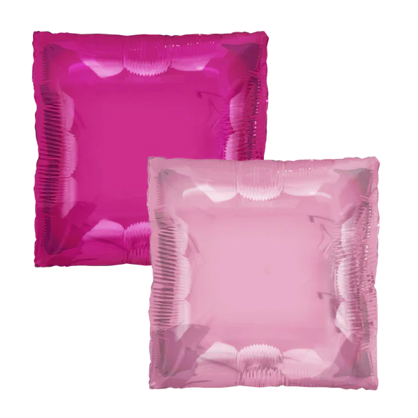 Hot Pink and Pink Square 24″ Foil Balloon by Tuftex from Instaballoons