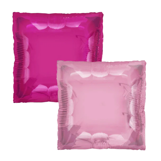 Hot Pink and Pink Square 24″ Foil Balloon by Tuftex from Instaballoons