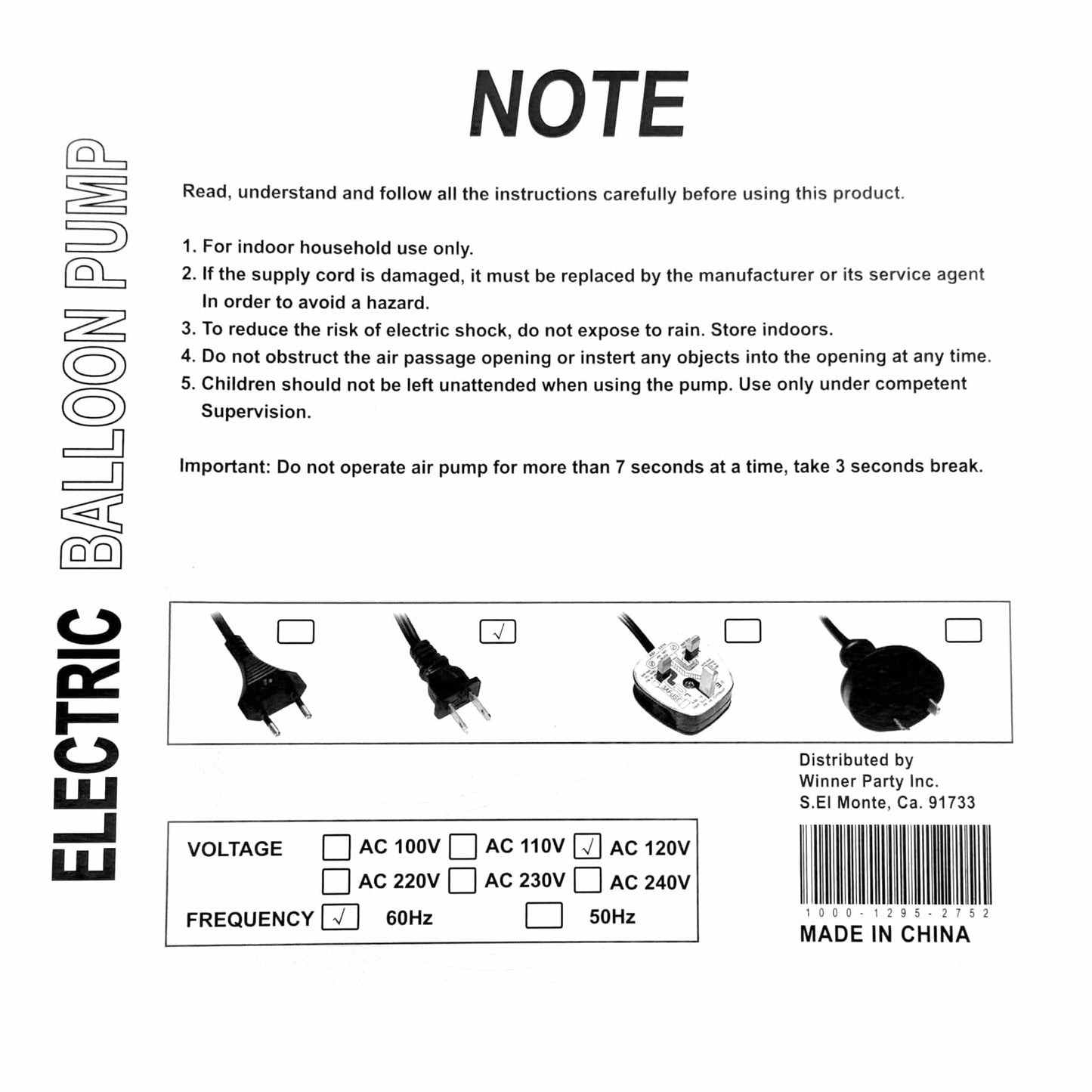 HT-508 Pro Electric Balloon Pump - Stermay