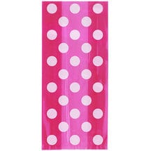 Imported Cerise Cello Bag Big Polka 11″ x 5″ (20 count)