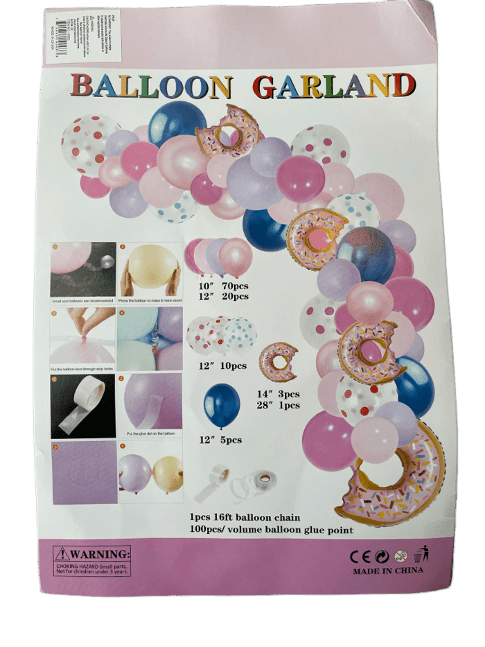 Imported Latex Donut Theme Balloon Garland Kit