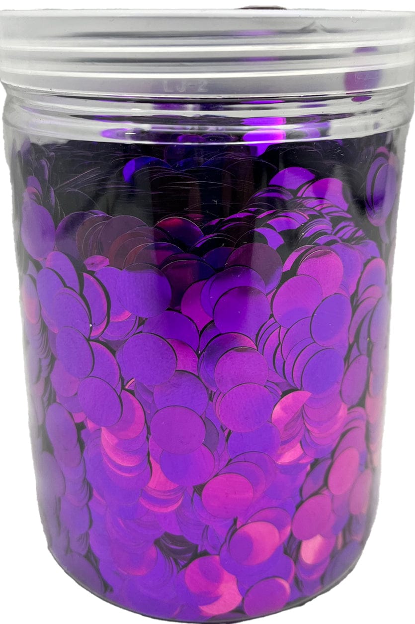 Imported Metallic Confetti Jar - Purple 1cm
