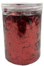 Imported Metallic Confetti Jar - Red 1cm