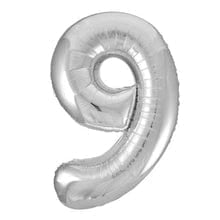 Imported Mylar & Foil #9 Silver 34″ Balloon