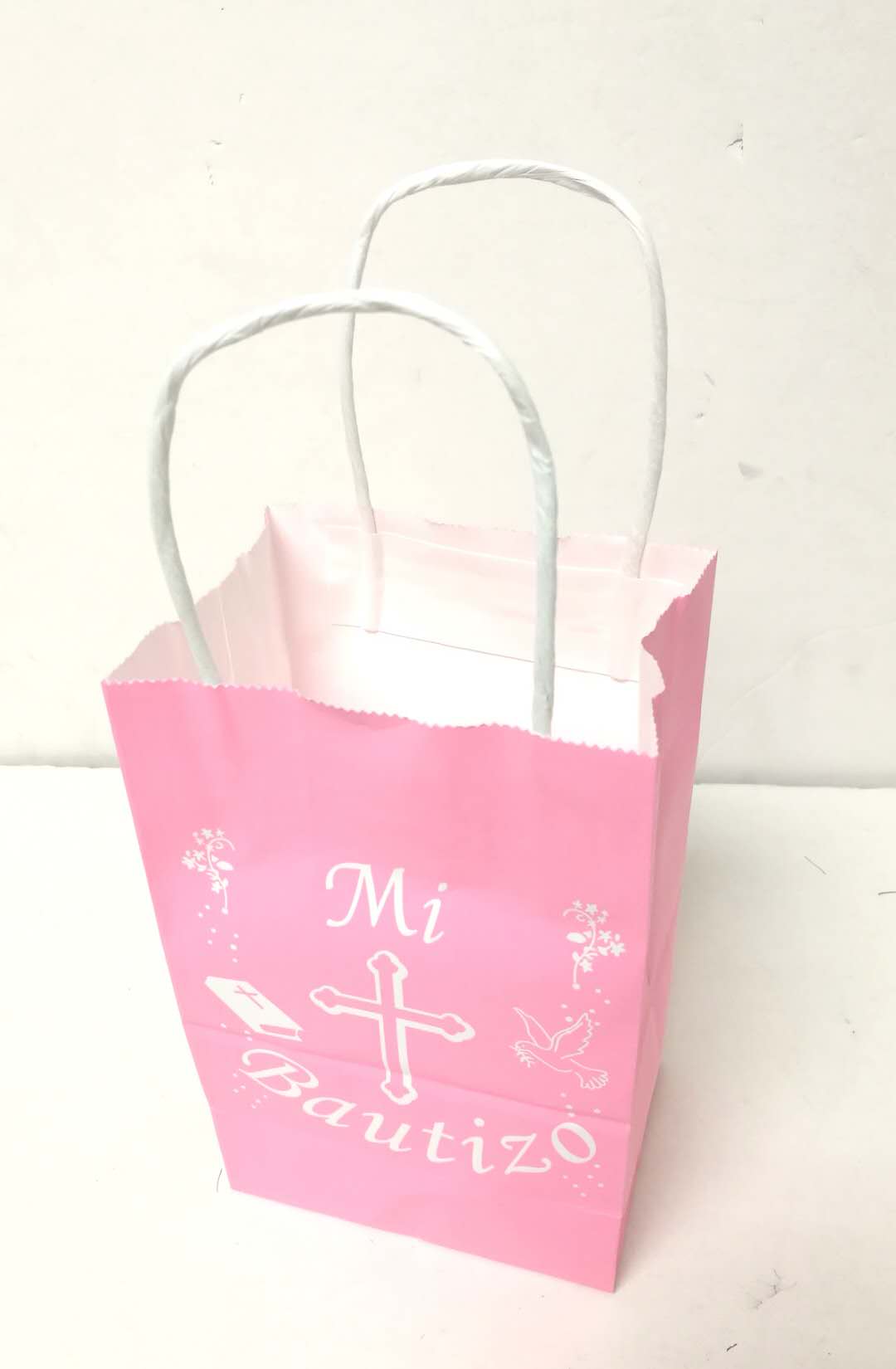 Imported Party Supplies Pink Bautizo Small Craft Bags  (8 count)