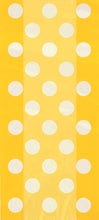 Imported Yellow Cello Bag Big Polka 11″ x 5″ (20 count)
