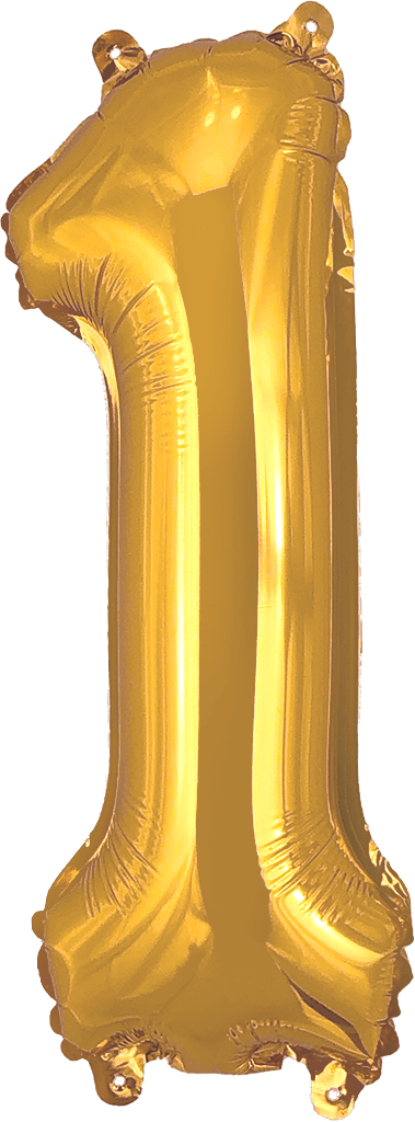 instaballoons Mylar & Foil Gold / 1 Gold 16" Small Balloon Letters and Numbers