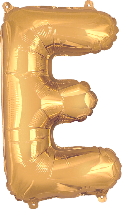instaballoons Mylar & Foil Gold / E Gold 16" Small Balloon Letters and Numbers
