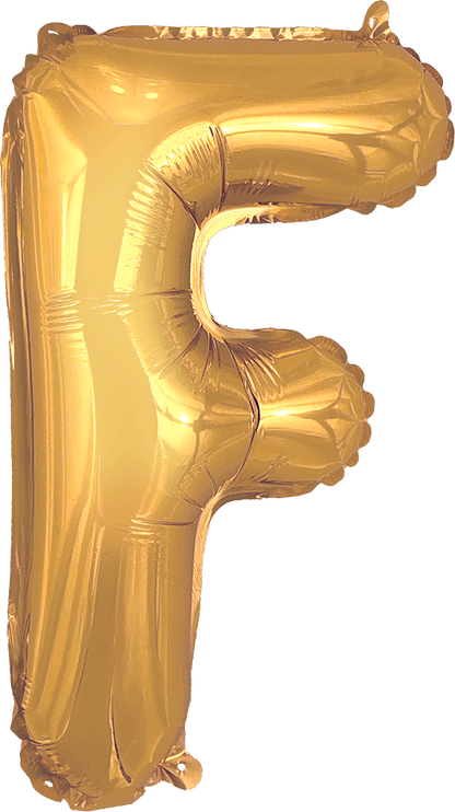 instaballoons Mylar & Foil Gold / F Gold 16" Small Balloon Letters and Numbers