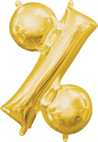 instaballoons Mylar & Foil Gold / % Gold 16" Small Balloon Letters and Numbers