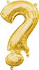 instaballoons Mylar & Foil Gold / ? Gold 16" Small Balloon Letters and Numbers