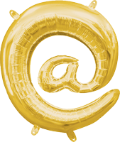 instaballoons Mylar & Foil Gold / @ Gold 16" Small Balloon Letters and Numbers