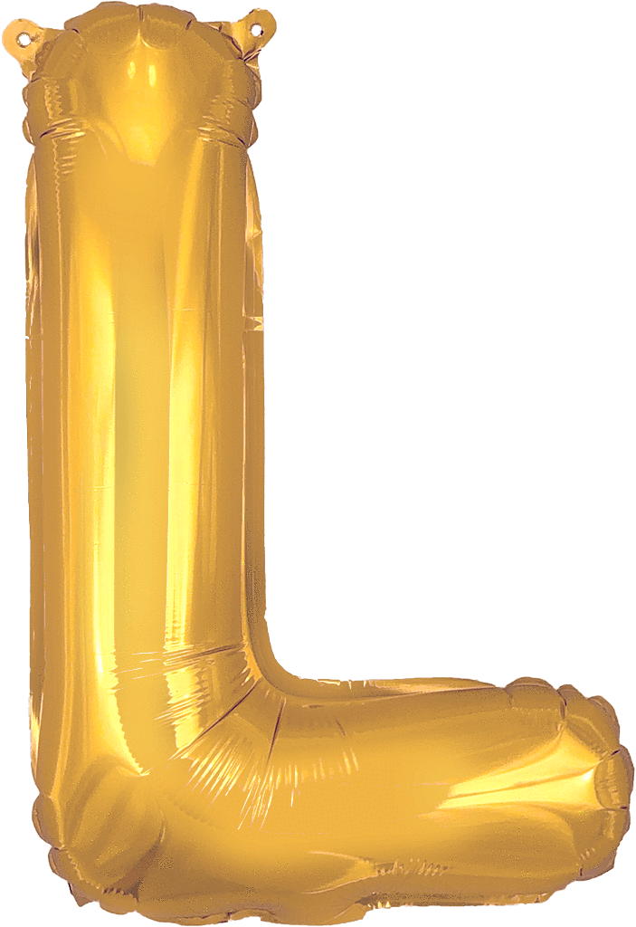 instaballoons Mylar & Foil Gold / L Gold 16" Small Balloon Letters and Numbers