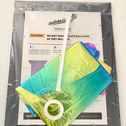 instaballoons Mylar & Foil HAPPY BIRTHDAY Rainbow Balloon Banner Set