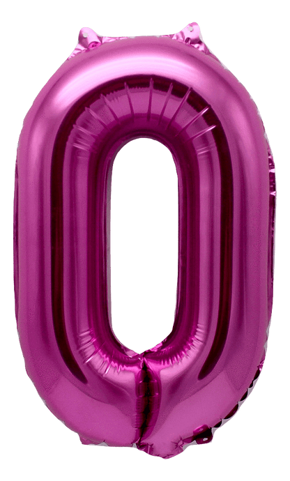 instaballoons Mylar & Foil Pink / 0 Pink 16" Small Balloon Letters and Numbers