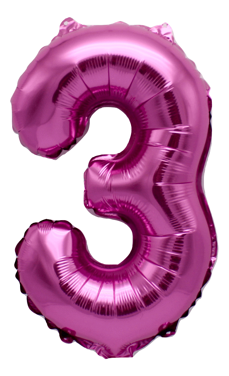 instaballoons Mylar & Foil Pink / 3 Pink 16" Small Balloon Letters and Numbers