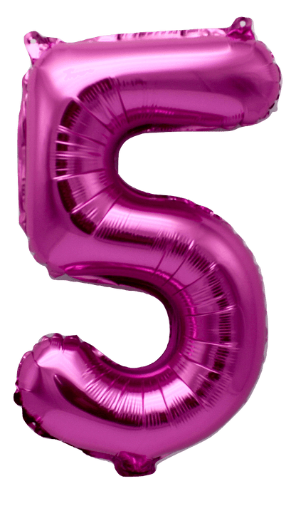 instaballoons Mylar & Foil Pink / 5 Pink 16" Small Balloon Letters and Numbers