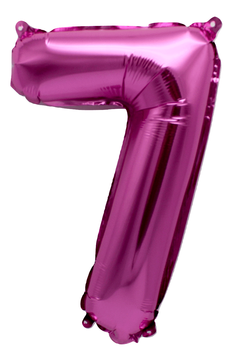 instaballoons Mylar & Foil Pink / 7 Pink 16" Small Balloon Letters and Numbers