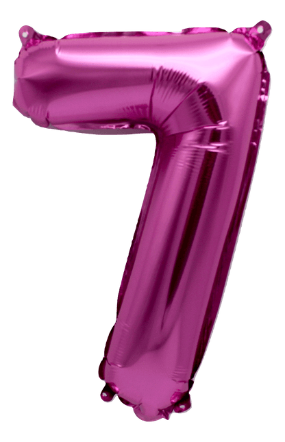 instaballoons Mylar & Foil Pink / 7 Pink 16" Small Balloon Letters and Numbers